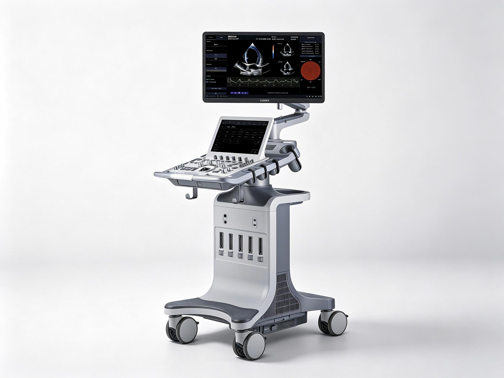 EDAN Acclarix LX6 Vet cart‑based veterinary ultrasound system with SynSight imaging and five transducer ports