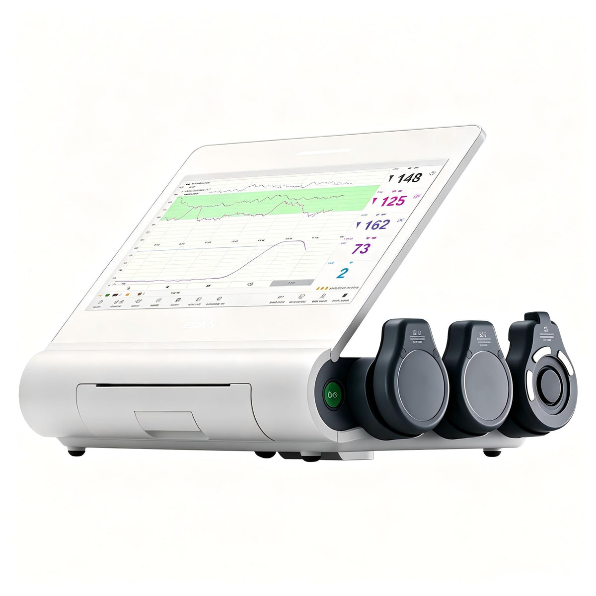 EDAN F12 fetal and maternal monitor with 13.3-inch touchscreen for obstetrical monitoring