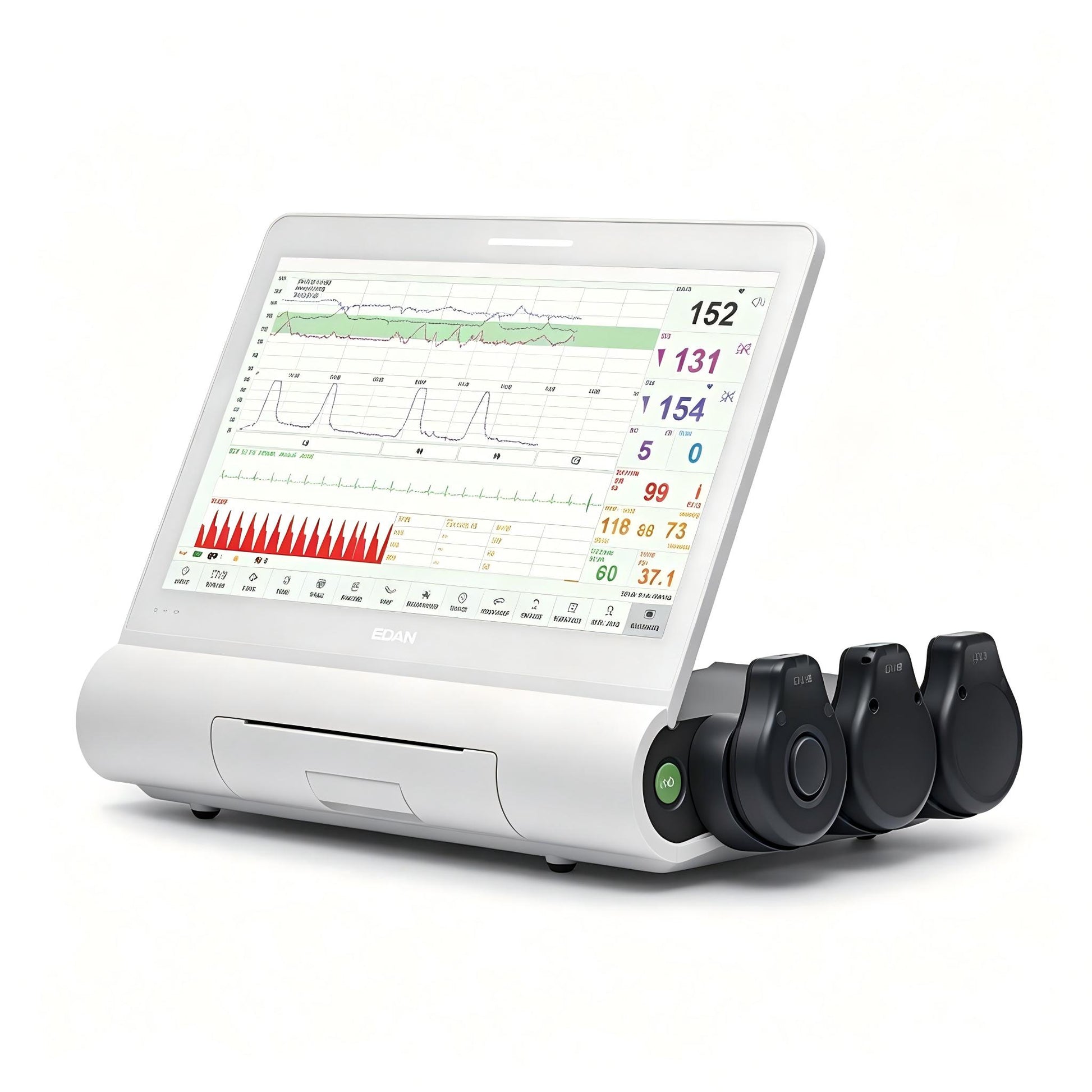 EDAN F15 Air wireless fetal and maternal monitor with 15.6-inch touchscreen for obstetrical monitoring