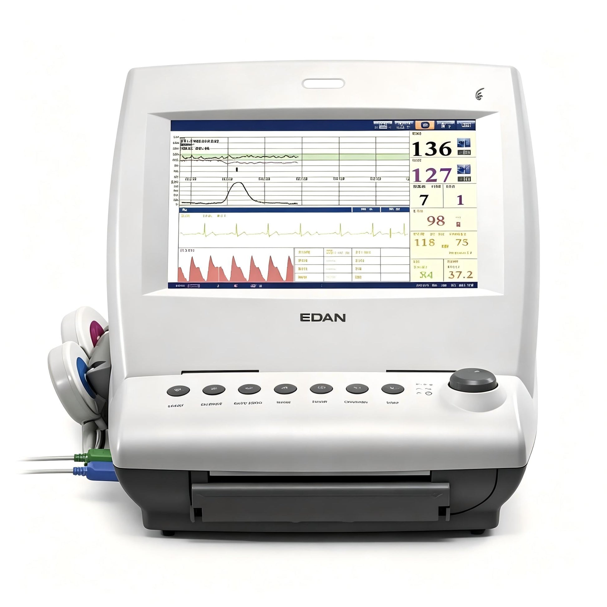 EDAN F6 Express fetal and maternal monitor with 10.1-inch foldable screen for obstetrical monitoring