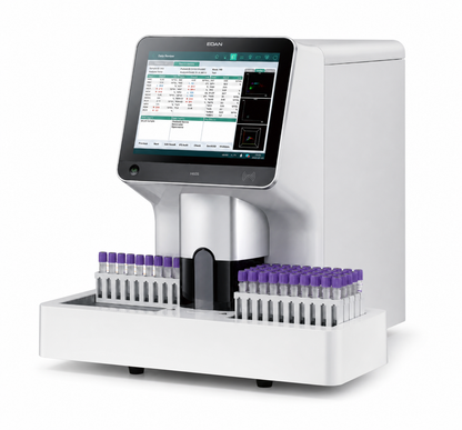 EDAN H60S 5-part hematology analyzer with 60-sample autoloader and 12.1-inch touchscreen