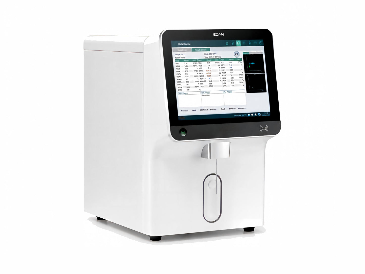 EDAN H60 Vet 5-part veterinary hematology analyzer with 12-inch touchscreen and Android OS