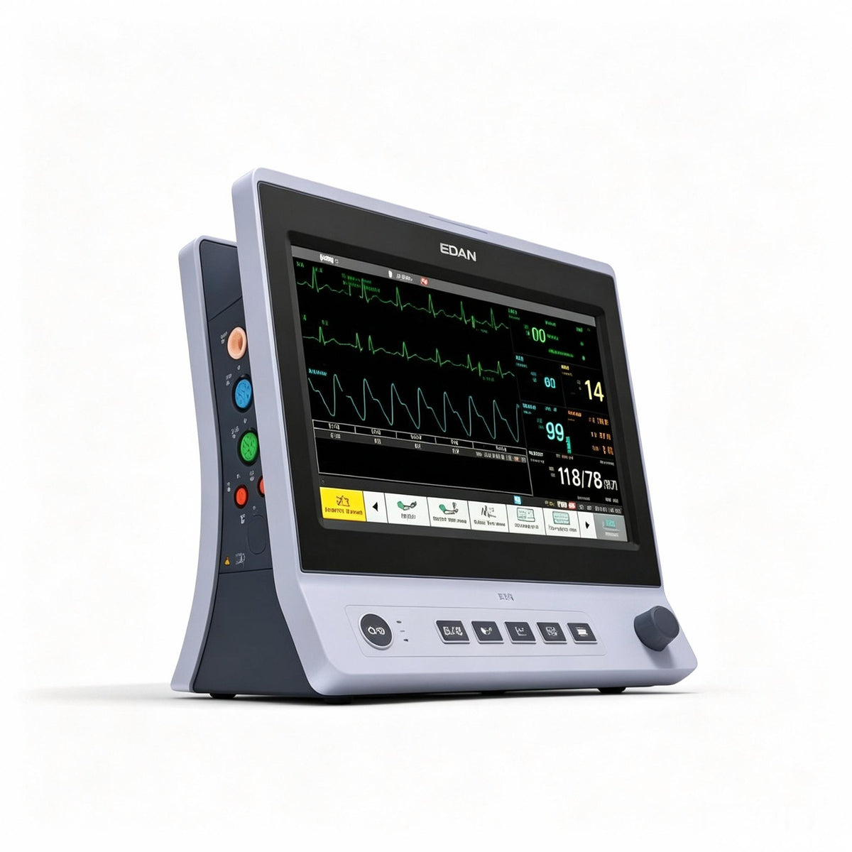 EDAN X10 multi-parameter patient monitor with 10.1-inch color touchscreen for bedside vital signs monitoring