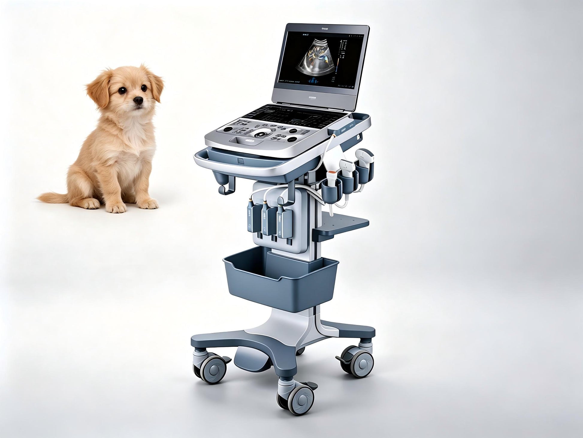 EDAN Acclarix AX9 Vet portable veterinary ultrasound system with SynSight imaging and 15.6-inch display