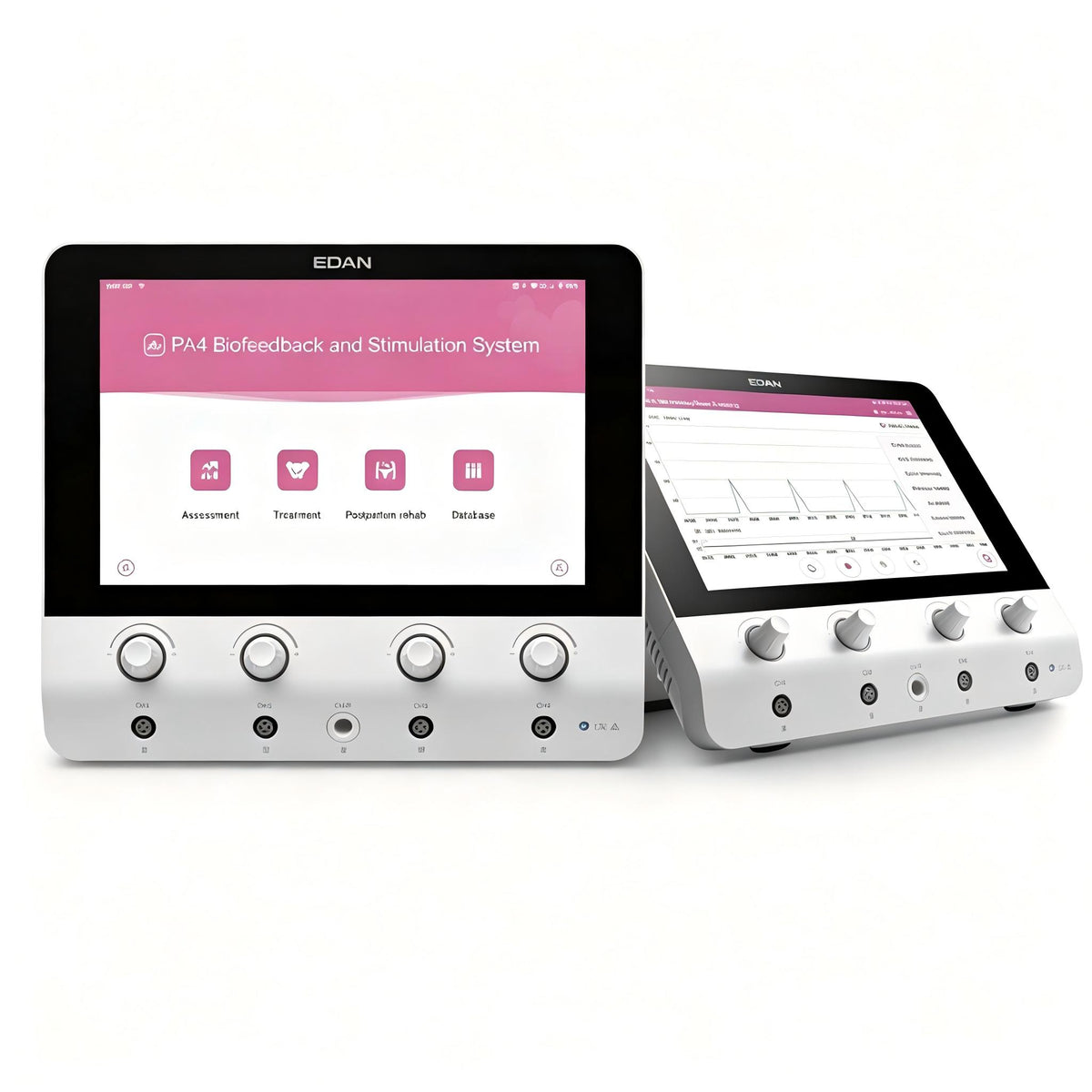 EDAN PA4 Pro biofeedback and stimulation system with 4 EMG/STIM channels and 10.1-inch touchscreen for pelvic floor rehabilitation