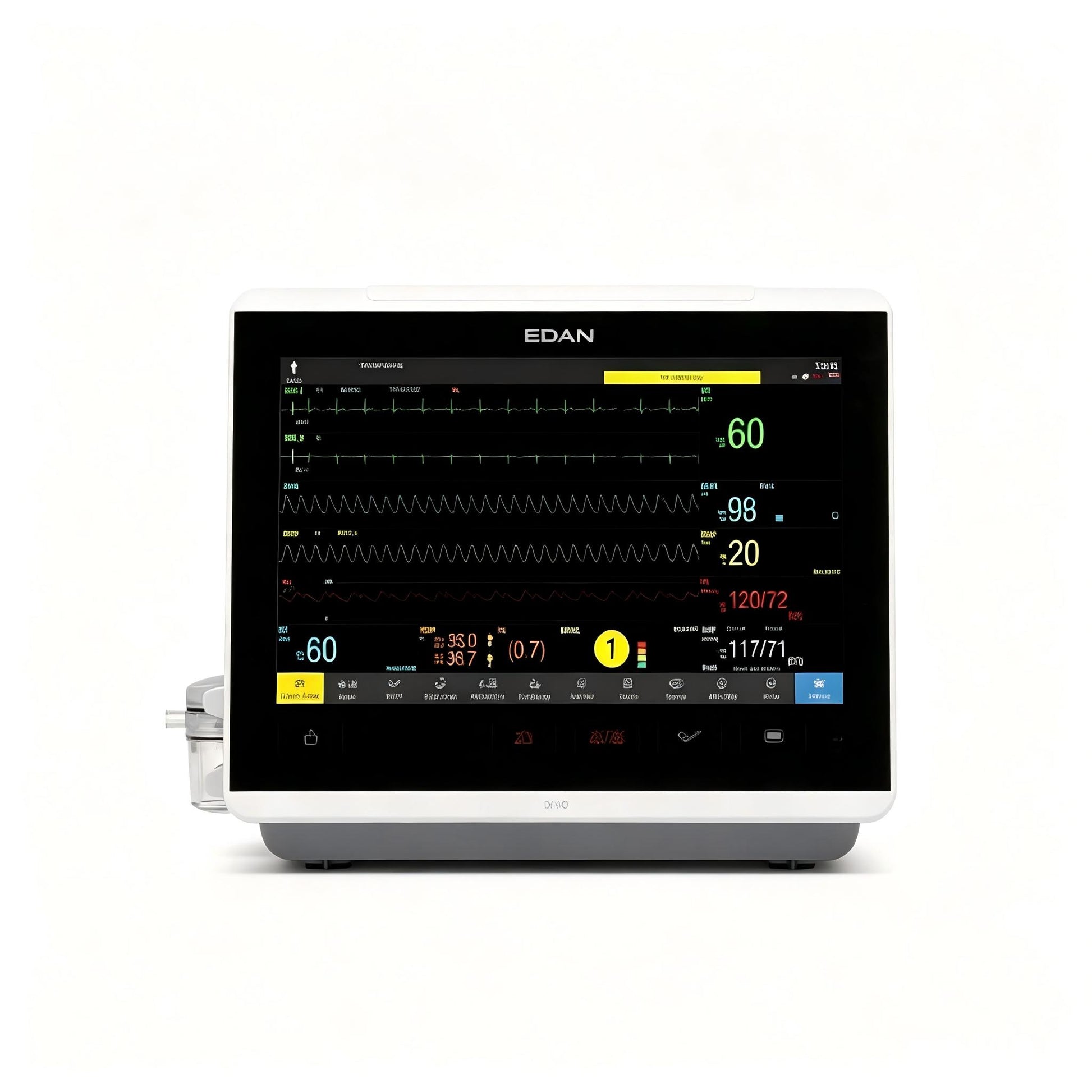 EDAN iX12 multi-parameter patient monitor with 12.1-inch touchscreen for bedside monitoring