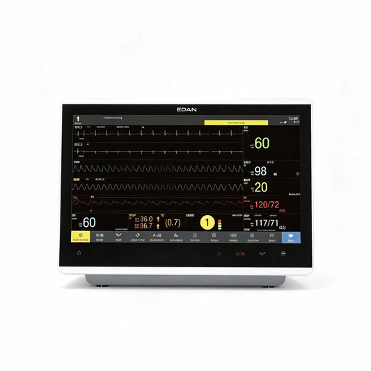 EDAN iX15 multi-parameter patient monitor with 15.6-inch Full HD touchscreen for bedside monitoring