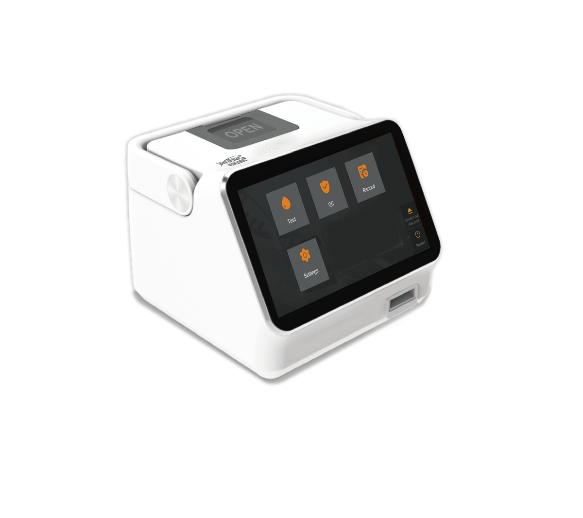 Global Healthcare Medical GHM VIM2000 US FIA Analyzer - Professional fluorescence immunochromatography analyzer with 7-inch LCD touchscreen, built-in incubator, 30+ parameter detection via ID card reading, integrated thermal printer, 50,000-result memory, and RJ-45/USB connectivity for point-of-care and clinical diagnostic testing