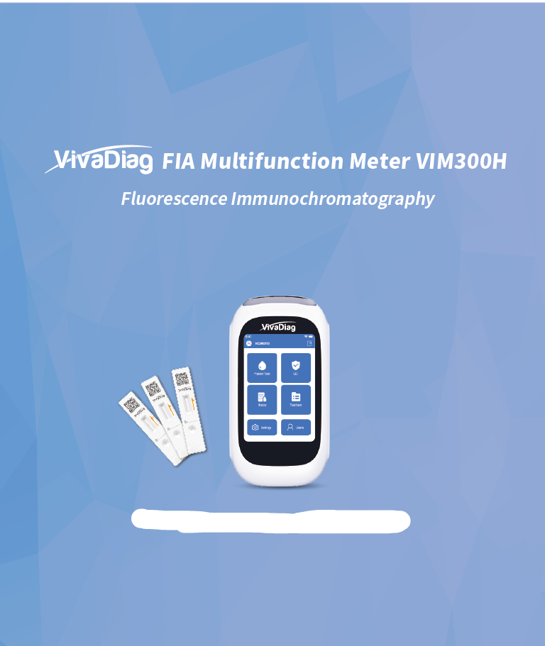 Global Healthcare Medical GHM VIM300H US FIA Multifunction Meter - Portable handheld Bluetooth fluorescence immunoassay reader with rapid results in minutes, built-in rechargeable battery, 370 g lightweight design, built-in thermal printer, and custom configuration support for point-of-care and laboratory testing