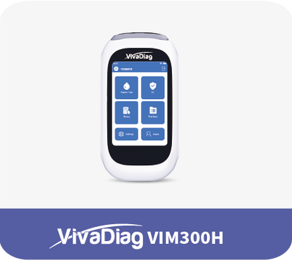 Global Healthcare Medical GHM VIM300H US FIA Multifunction Meter - Portable handheld Bluetooth fluorescence immunoassay reader with rapid results in minutes, built-in rechargeable battery, 370 g lightweight design, built-in thermal printer, and custom configuration support for point-of-care and laboratory testing