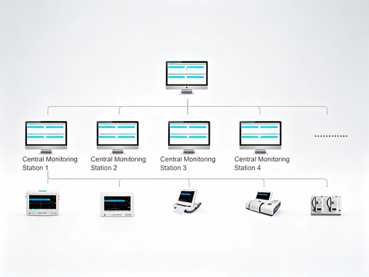 GHM L800CNS Central Monitoring System – 32-Bed Fetal Central Station with Wired/Wireless Networking, Multi-Bed Layout, Auto CTG Scoring, and HIS/EMR Integration #