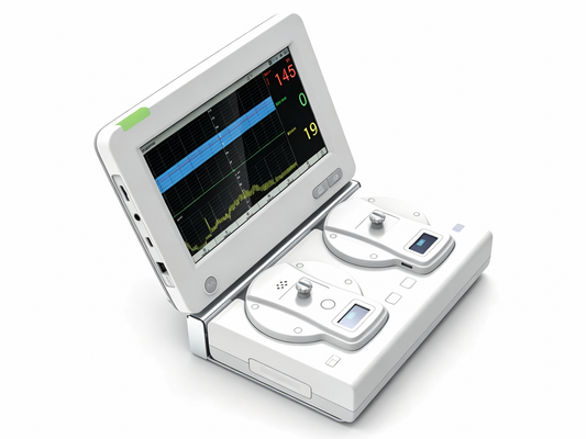 GHM L8F+eCTG8M Wireless Fetal Monitoring System – 7" Android Touchscreen PAD Monitor with WiFi, Central Monitoring Software, Waterproof Wireless Probes, and Auto CTG Scoring #