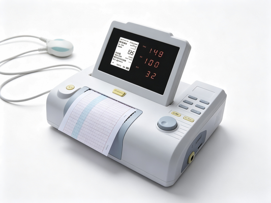 GHM L8 LED+LCD Fetal Monitor – 7" Foldable Fetal/Maternal Monitor with LED+LCD Display, Thermal Printer, Auto CTG Scoring, and Twins Function #
