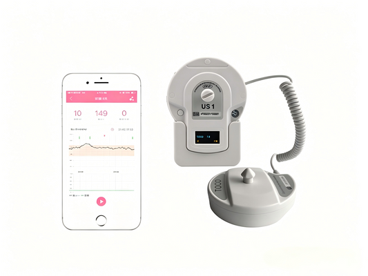 GHM eFM-60 Bluetooth Fetal Monitor – Portable Wireless Fetal/Maternal Monitor with Smartphone APP, DSP Technology, Multi-Crystal Probe, and Cloud Data Storage #