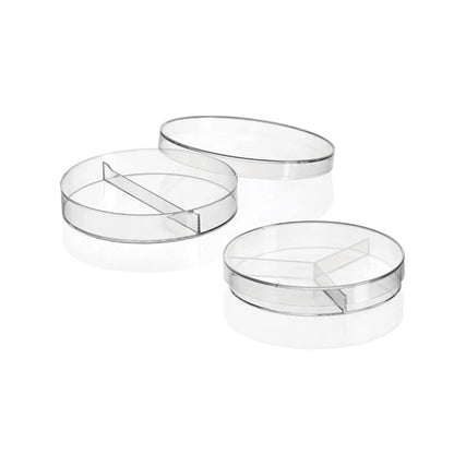 PS Material Different Types Sterile 3 Compartment Disposable Sterile Petri Dish #