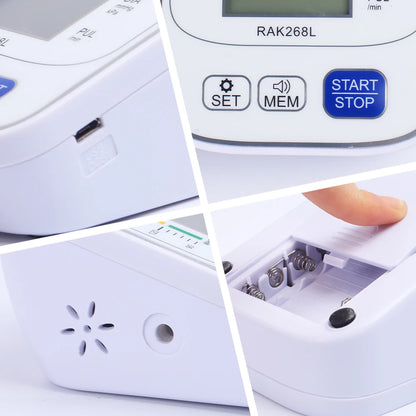 RAK 268L 便携式手臂式血压计 LCD 显示屏 USB/电池供电 CE 认证 II 级医疗设备
