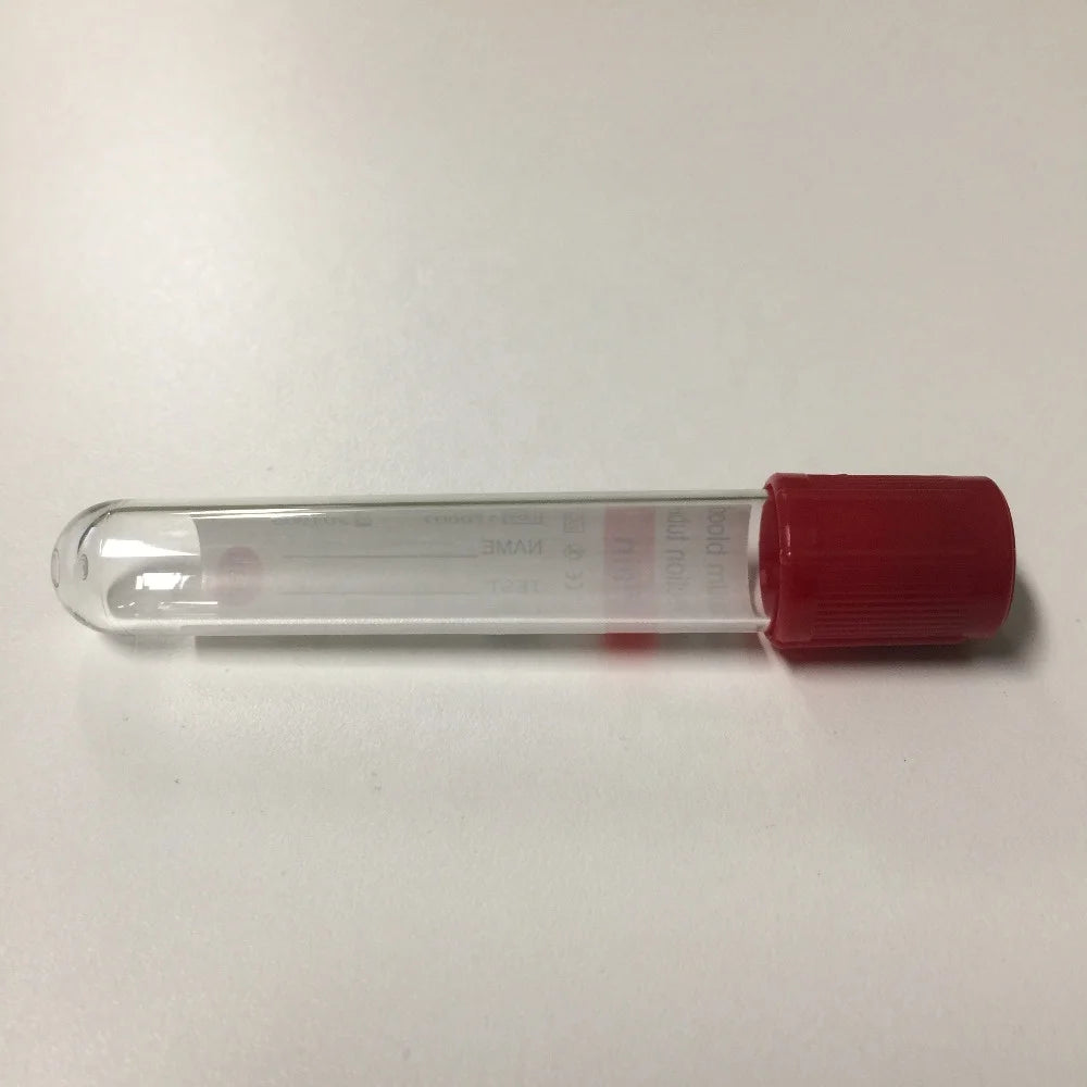 Red Cap No Additive Plasma Separation Tube Vacuum Blood Collection Tube #