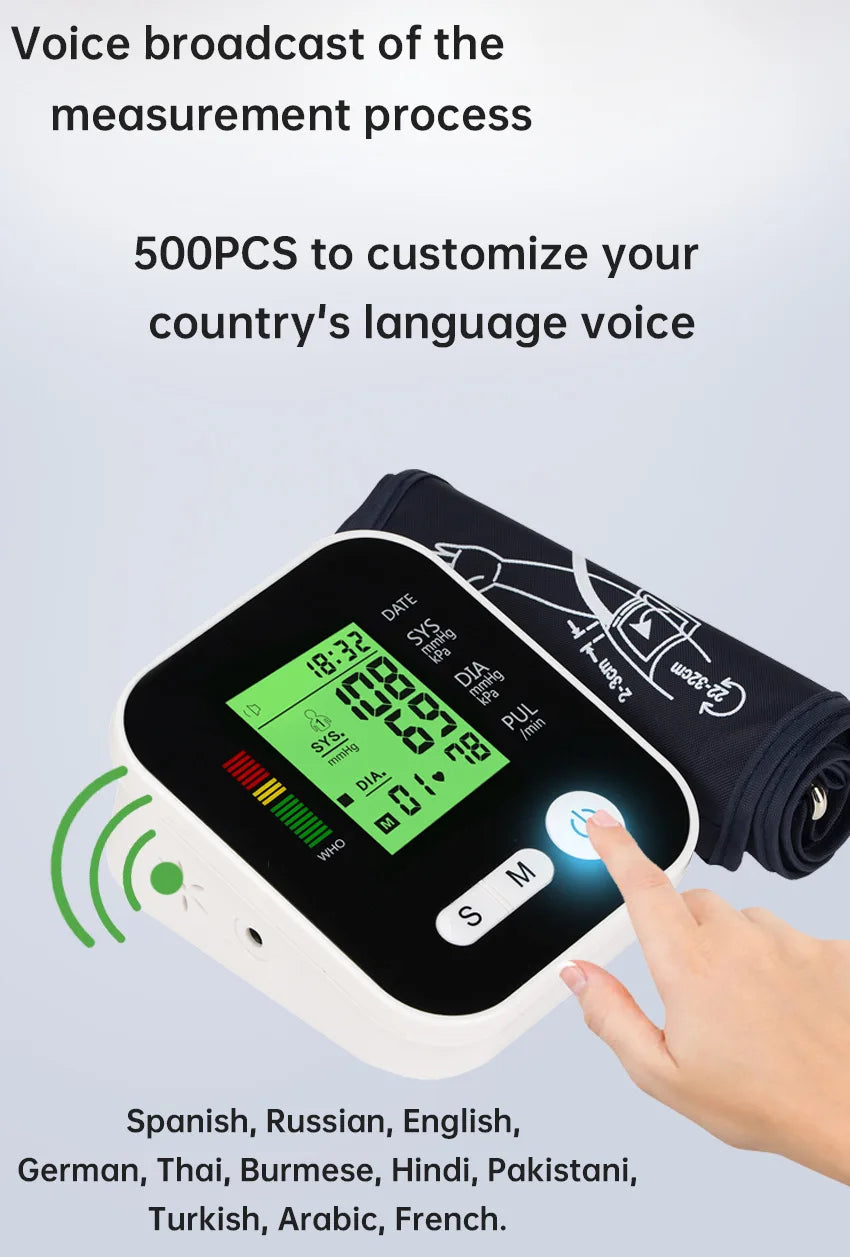RAK283 智能自动数字血压计 LCD显示屏 II类医疗器械 CE认证 ISO13485 ROHS 塑料材质