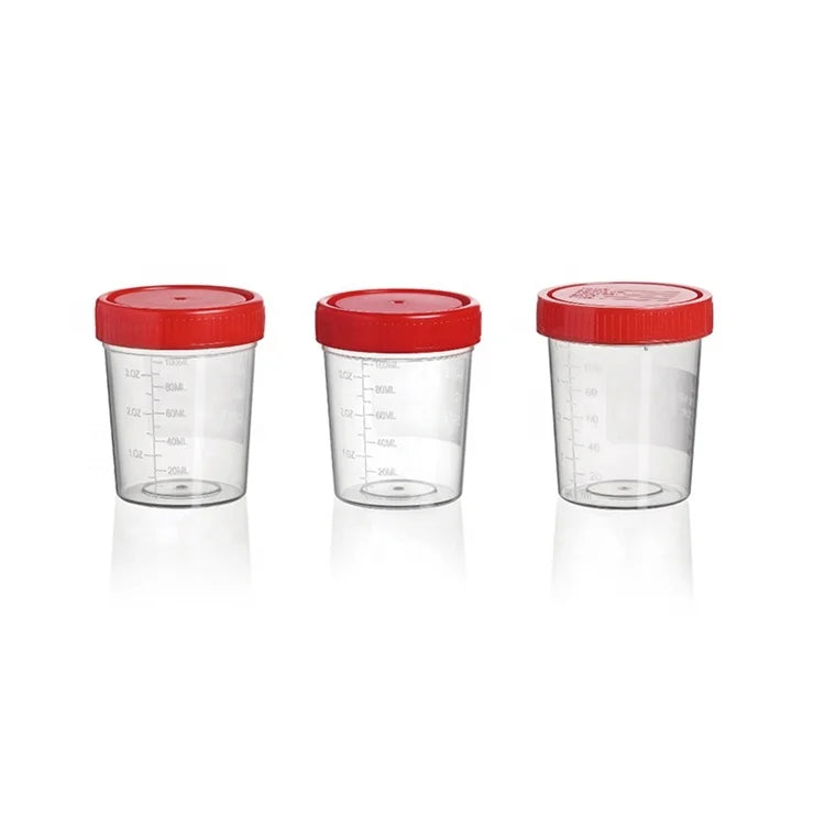 Factory Direct Sale PVC 40ml White Medical Urine Sample Collecting Container for Male #