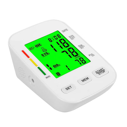 家用自动血压计 带背光 LED 显示屏的数字血压计 2x90 记忆存储功能血压计