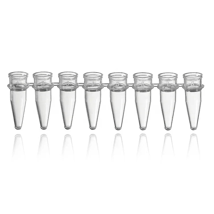 Transparent Medical Testing Thin-wall Pcr Reaction Tubes Strips #