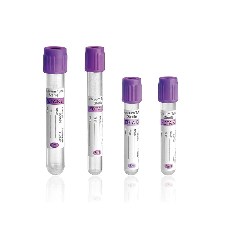 Different Volume Disposable Vacuum Blood Sample Collection test Tube With  Black Cap #