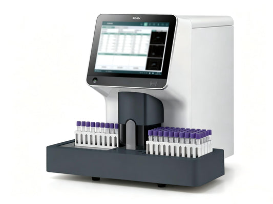 EDAN H80S 5-part hematology analyzer with 12.1-inch touchscreen and 80 samples per hour throughput