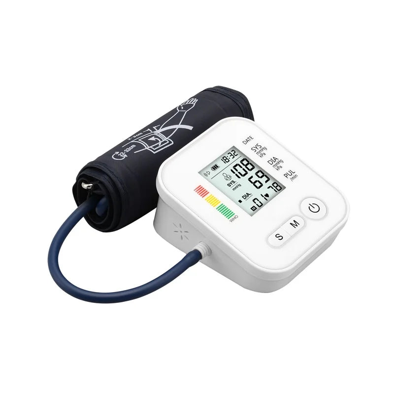 批发电动式血压计 CE 认证 1mmHg 精度 英文语音数字显示 中性包装