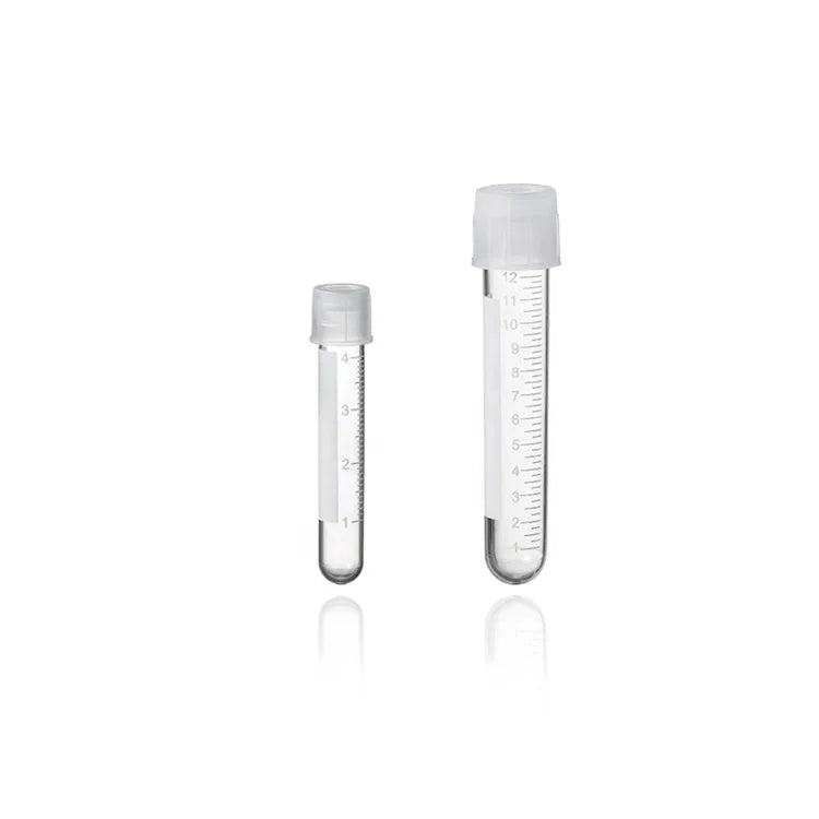 Plastic test Culture Tube With Dual-position Snap Cap With Graduation #