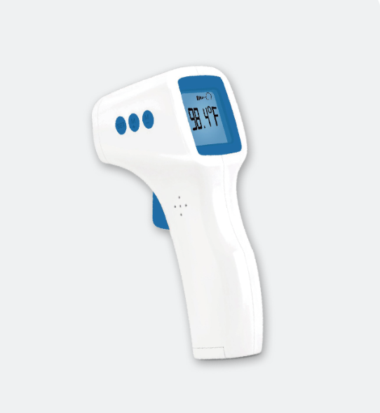 Global Healthcare Medical GHM HA-650 US infrared forehead thermometer with non-contact 1-second measurement, 34.0–43.0°C range, ±0.2°C accuracy, jumbo LCD with backlight, 50-reading memory, and >6,000 test battery life for professional and home temperature measurement
