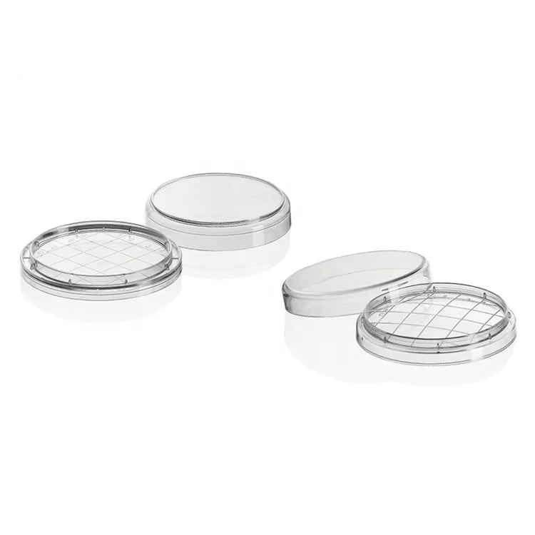 Three Compartment 90mm Plastic Sterile Petri Dish #
