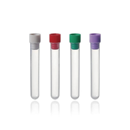 PS Material Lab 10ml Flat Bottom test Tube With Screw Cap #