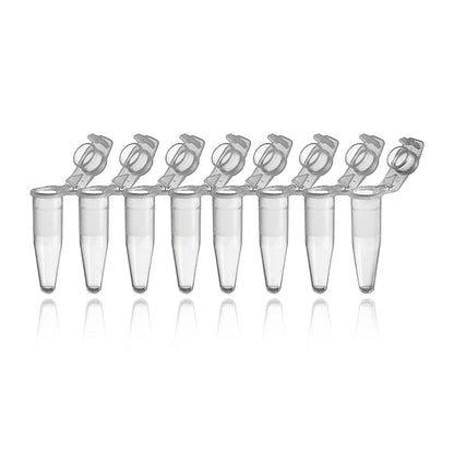 Transparent Medical Testing Thin-wall Pcr Reaction Tubes Strips #
