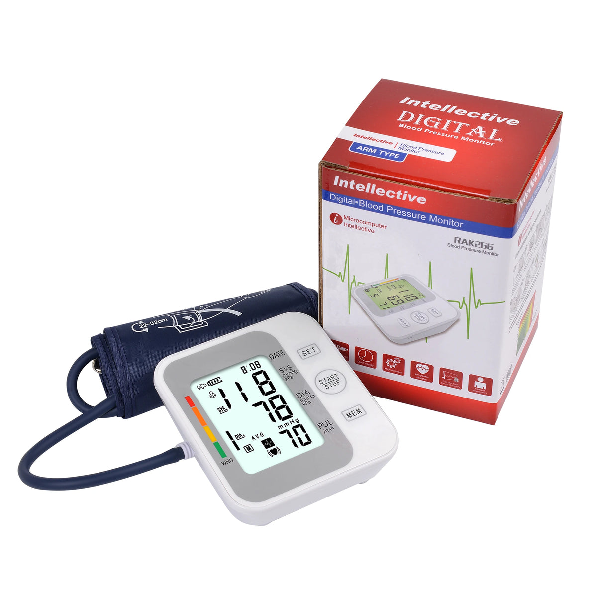 灵活的最小起订量 医疗级 CE 认证 上臂式电子血压计 LCD 显示屏 声音提示 背光可选 可定制设计