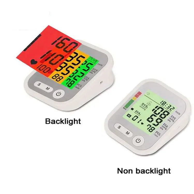 自动电动血压计家用数字背光 LED 显示屏 2x90 记忆功能 CE 认证血压计