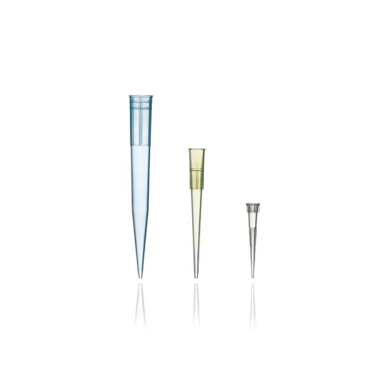 Disposable Plastic Blue Yellow White Pipette Tips #