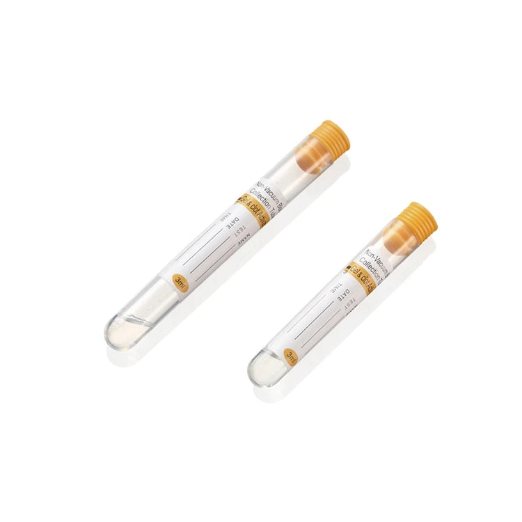 Laboratory Yellow 1-6ml Non Vacuum Plastic Blood Sample Collection Tube #