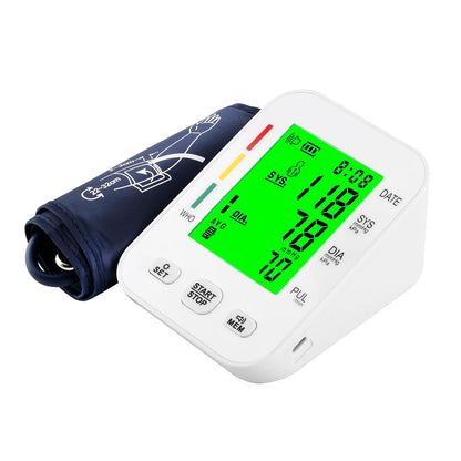 便携式上臂式医用电子数字血压计 LCD 显示屏 USB 充电 CE 认证 II 级医疗设备