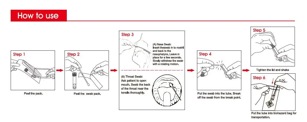 Virus Collection Preservation System 16*100mm Oral Nylon Nasal Sampling Swab for Medical Examination #