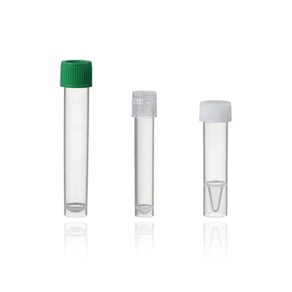 Multiple Sizes and Types 12ml Plastic test Tubes With Screw Caps #