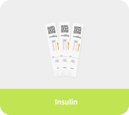 Global Healthcare Medical GHM Insulin US Test Kit (FIA) - Fluorescence immunoassay kit for quantitative insulin determination in serum or plasma with 15-minute results, 2-300 mIU/L measuring range, and compatibility with POCT Analyzers for professional metabolic monitoring