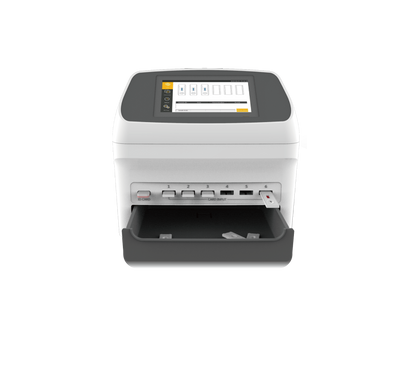 Global Healthcare Medical GHM VIM1000M6 US POCT Analyzer - Professional fluorescence immunochromatography analyzer with 7-inch LCD touchscreen, 30+ parameter detection via barcode identification, integrated thermal printer, 50,000-result memory, batch testing capability, and RS232/USB/COM connectivity for point-of-care and clinical diagnostic testing
