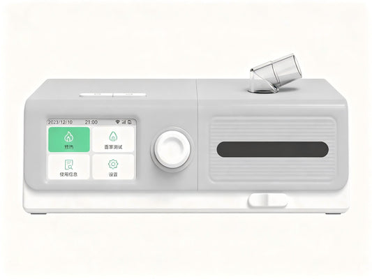 GHM SS110 CPAP machine with front touchscreen and control dial