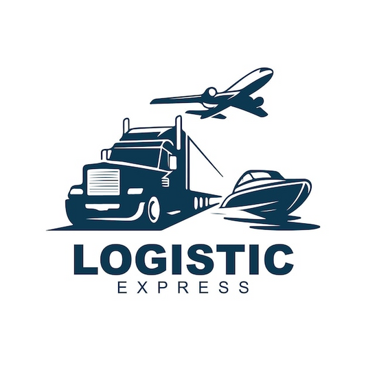 Logistics graphic with an airplane, truck and ship for fetal Doppler freight payment
