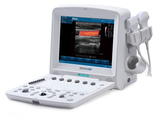 EDAN U50 VET portable veterinary ultrasound system with 12.1-inch display and color Doppler imaging