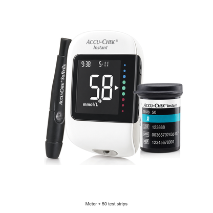 Accu-Chek Instant blood glucose meter - Meter + 50 test strips
