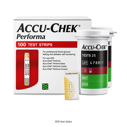 Accu-Chek Performa test strips with lancets — 600 test strips