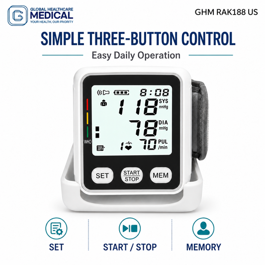 Global Healthcare Medical GHM RAK188 US wrist blood pressure monitor - image 1
