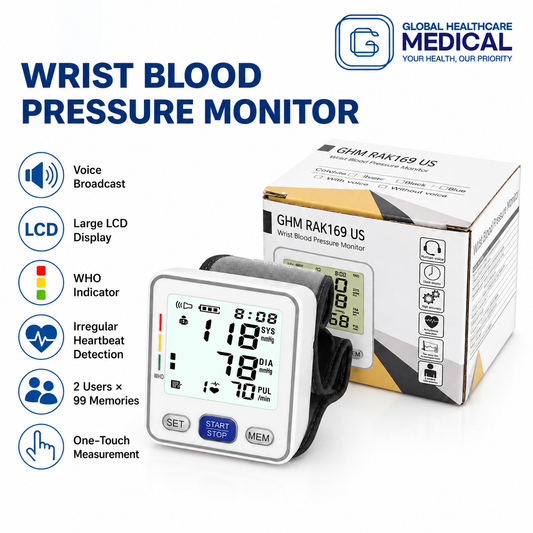 Global Healthcare Medical GHM RAK169 US wrist blood pressure monitor - image 1