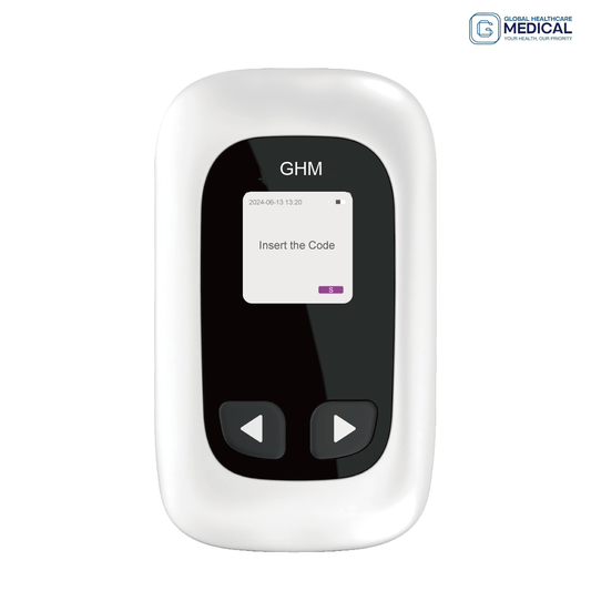Global Healthcare Medical GHM VIM220H US FIA Multifunction Meter - Portable handheld Bluetooth fluorescence immunoassay reader with 5-minute results, rechargeable lithium battery, 0.36 lb lightweight design, and custom configuration support for point-of-care and laboratory testing
